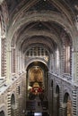 Interior of the Metropolitan Cathedral of Santa Maria Assunta and the Gate of Heaven, Siena, Tuscany. Italy.