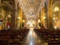 Interior of Metropolitan Cathedral of Santiago, Chile Royalty Free Stock Photo