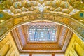 The interior with mirrorwork decorations, Isfahan, Iran