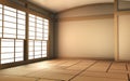 Interior mock up Japan Room Design Japanese-style and the white backdrop provides a window for editing. 3D rendering