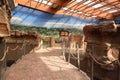 Interior of the modern Africarium with artificial waterfall in Wroclaw Zoo