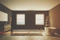 Interior of a luxury black bathroom toned Royalty Free Stock Photo