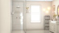 Modern Pale Cream Bathroom Interior