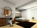 Interior of modern bedroom