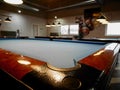 Interior of modern billiard hall. Royalty Free Stock Photo