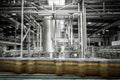 Interior of a modern brewery, equipment, tools, beer can Royalty Free Stock Photo