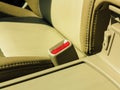Interior modern car elements, close-up of seat belt Royalty Free Stock Photo