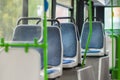 Interior of modern city bus Royalty Free Stock Photo