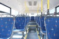 An Interior of modern city bus Royalty Free Stock Photo