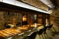 Interior of modern cozy italian restaurant Royalty Free Stock Photo