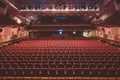 Interior of modern empty red congress hall Royalty Free Stock Photo