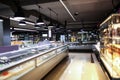 Interior of modern grocery store