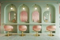 Interior of modern hair beauty salon Royalty Free Stock Photo