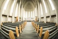 Interior of modern Hallgrimskirkja church, Reykjavik, Iceland