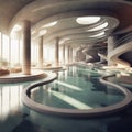 Interior of a modern hotel spa center 1695524267832 2 Royalty Free Stock Photo