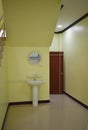 Interior of a modern house, toilet and corridor. Royalty Free Stock Photo