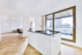 Counter with sink in kitchen in flat