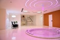 The interior of a modern luxury health spa. Spacious lounge zone in the spa clinic Royalty Free Stock Photo