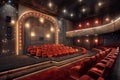 Interior of a modern movie theater Royalty Free Stock Photo