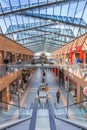 Interior of the modern Nordsee Passage shopping mall in Wilhelmshaven