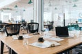 Interior of a modern office boardroom with no staff Royalty Free Stock Photo