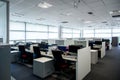 Interior of a modern office. Office interior - modern empty open space office Royalty Free Stock Photo