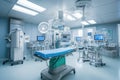Interior of a modern operating room with medical equipment. 3D rendering, Equipment and medical devices in modern operating room, Royalty Free Stock Photo