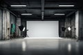 Interior of modern photo studio with empty white wall and equipment. Mock up, 3D Rendering, Embroidery floral abstract fantasy