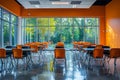 Interior of a modern school classroom Royalty Free Stock Photo