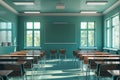 Interior of a modern school classroom Royalty Free Stock Photo