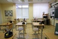 Interior of a modern school classroom