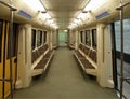 Interior of a modern subway car