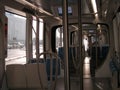 Interior of a modern tram in Dubai, UAE Royalty Free Stock Photo