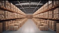 Interior of a modern warehouse Royalty Free Stock Photo