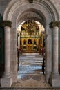 The interior of the Monastery Deir Hijleh - Monastery of Gerasim of Jordan, in the Palestinian Authority, in Israel