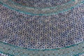Interior of mosaic patterns in the Dome of the Chain, next to Golden Dome of the Rock, an Islamic shrine located on the Temple Royalty Free Stock Photo