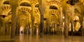 Interior of Mosque, Cordoba,Andalusia, Spain Royalty Free Stock Photo