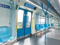 Interior of the MRT, it is the latest public transportation system in Klang Valley from Sungai Buloh to Kajang.