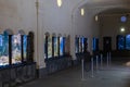 The interior of the museum, a hall with large exhibits and showcases. Naples Aquarium Anton Dorn is the oldest aquarium in all of Royalty Free Stock Photo