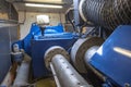 Interior of the Nacelle housing of a Wind Turbine Royalty Free Stock Photo