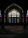 Interior of Nasir ol Molk Mosque, Shiraz Iran Royalty Free Stock Photo