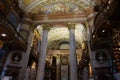 The interior of the National Austrian Library in the Hofburg Palace