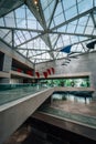 The interior of the National Gallery of Art East Building, in Washington, DC