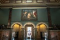 Interior of The National portrait gallery at Trafalgar Square. art and museum artifacts of London Royalty Free Stock Photo