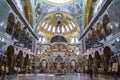 Interior of the Naval Cathedral of St. Nicholas the Wonderworker in Kronstadt, St. Petersburg, Royalty Free Stock Photo