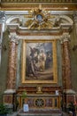 Interior of the nave of Basilica Sacro Cuore, Altare Di San Giuseppi, Rome, Italy.
