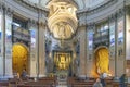 interior of the nave of the Santa Maria dei Miracoli church with the front altar in the Italian city of Rome