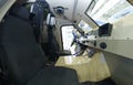 Interior of a new armored medical evacuation vehicle, made in Ukraine