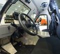 Interior of a new armored medical evacuation vehicle, made in Ukraine