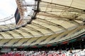 the interior of the new Athletics Stadium in Budapest. seating area view at an open house on the upper balcony Royalty Free Stock Photo